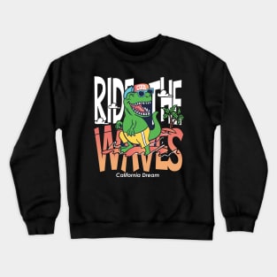 hand drawn cool dinosaur Crewneck Sweatshirt